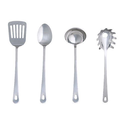 Utensílios de cozinha, 4 peças, aço inoxidável